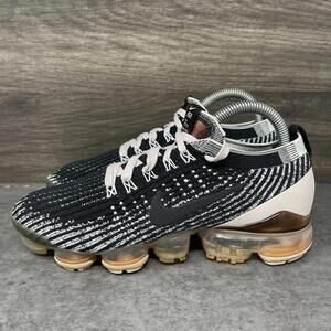Nike Air Vapormax Flyknit 3 Sneakers Womens Size 7.5 Black Pink CU4748-001